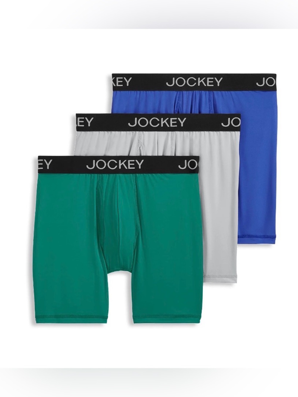 3-pack of Jockey Generation Men's Microfiber Stretch Long Leg Boxer Brief sz M
